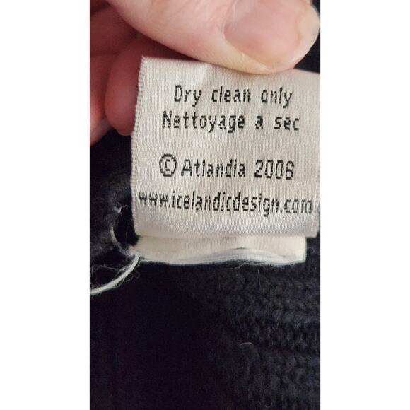 Clare Icelandic Design Sweater Womens Med Black Full Zip Cardigan - Picture 8 of 8
